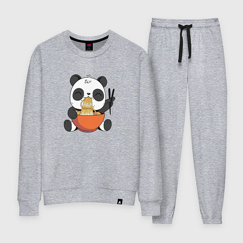 Женский костюм Cute Panda Eating Ramen / Меланж – фото 1
