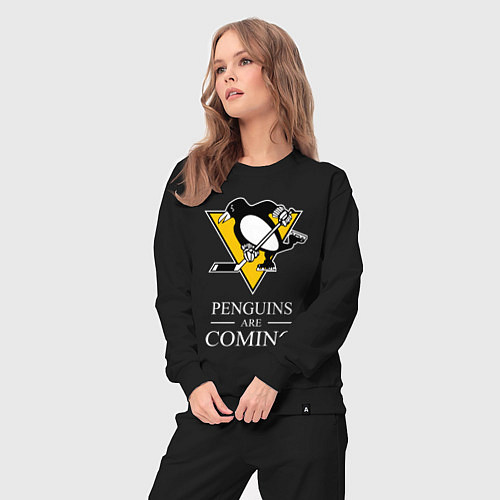 Женский костюм Penguins are coming, Pittsburgh Penguins, Питтсбур / Черный – фото 3