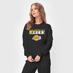 Костюм хлопковый женский LA LAKERS NBA ЛЕЙКЕРС НБА, цвет: черный — фото 2