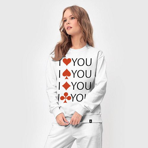 Женский костюм I love you! Сard suit! / Белый – фото 3