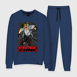 Костюм хлопковый женский Sketch jump, цвет: тёмно-синий