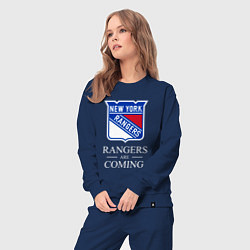 Костюм хлопковый женский Rangers are coming, Нью Йорк Рейнджерс, New York R, цвет: тёмно-синий — фото 2