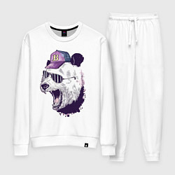 Костюм хлопковый женский Cool panda!, цвет: белый