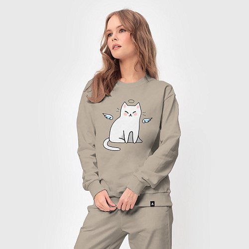 Женский костюм КОТИК АНГЕЛ CAT ANGEL / Миндальный – фото 3