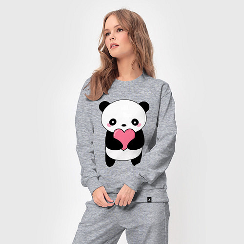 Женский костюм КАВАЙНЫЙ ПАНДА KAWAII PANDA / Меланж – фото 3