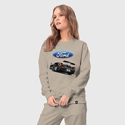 Костюм хлопковый женский Ford Performance Motorsport, цвет: миндальный — фото 2