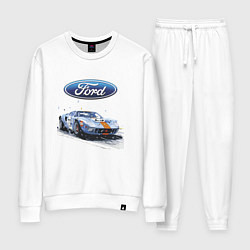 Костюм хлопковый женский Ford Motorsport, цвет: белый