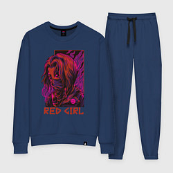 Костюм хлопковый женский Красная девушка в маске, цвет: тёмно-синий