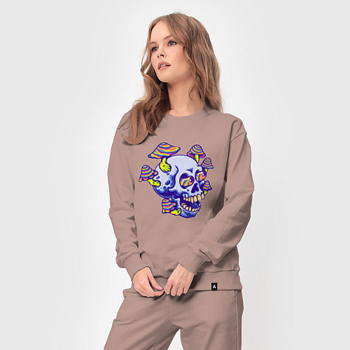 Женский костюм Mushrooms & Skull / Пыльно-розовый – фото 3