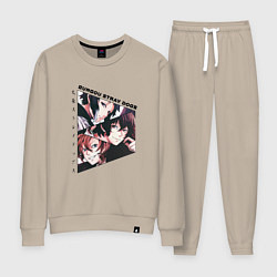 Костюм хлопковый женский Великий из бродячих псов, Дазай Осаму, Чуя Накахар, цвет: миндальный