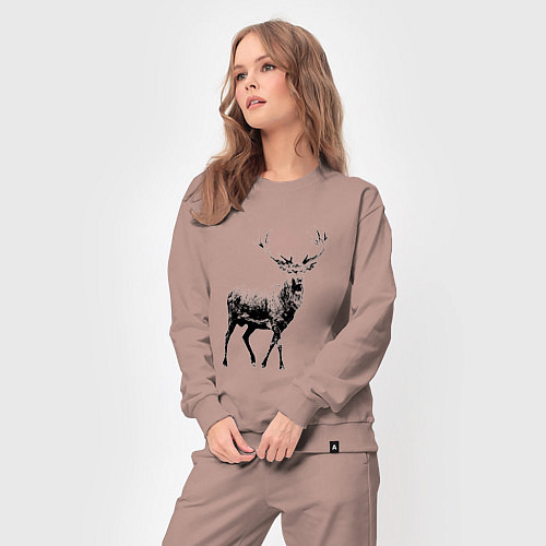 Женский костюм Черный олень Black Deer / Пыльно-розовый – фото 3