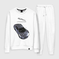 Костюм хлопковый женский Jaguar Motorsport, цвет: белый