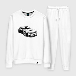 Костюм хлопковый женский Nissan Silvia S13 RB, цвет: белый