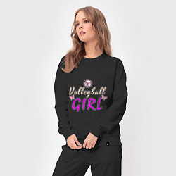Костюм хлопковый женский Volleyball - Girl, цвет: черный — фото 2