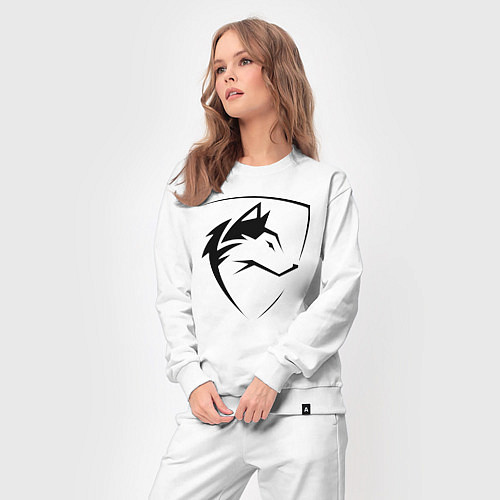 Женский костюм Wolf Emblem Jaw / Белый – фото 3