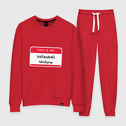 Костюм хлопковый женский Volleyball Uniform, цвет: красный
