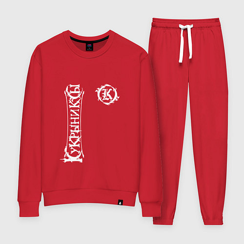 Женский костюм Кукрыниксы вертикально / Красный – фото 1