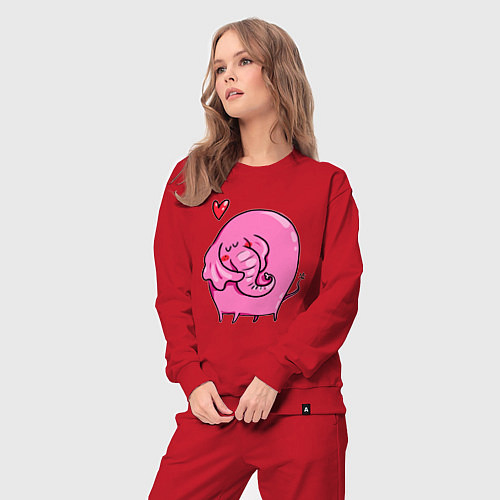 Женский костюм Влюбленный розовый слон / Красный – фото 3