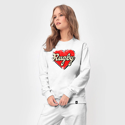 Женский костюм Люблю регби / Белый – фото 3