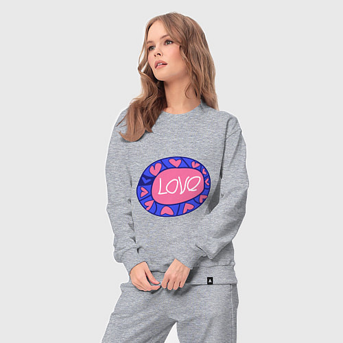 Женский костюм Love badge / Меланж – фото 3