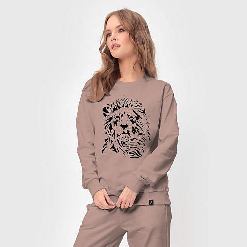 Женский костюм Lion Graphics / Пыльно-розовый – фото 3