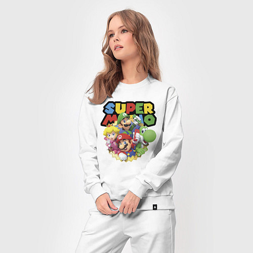 Женский костюм Компашка героев Super Mario / Белый – фото 3