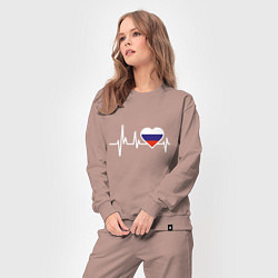 Костюм хлопковый женский Пульс России, цвет: пыльно-розовый — фото 2