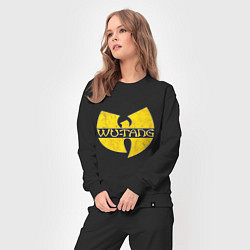 Костюм хлопковый женский Wu tang logo, цвет: черный — фото 2