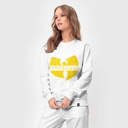 Костюм хлопковый женский Wu tang logo, цвет: белый — фото 2