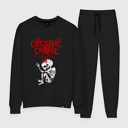 Костюм хлопковый женский Cannibal Corpse skeleton, цвет: черный