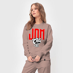 Костюм хлопковый женский JDM Kitten-Zombie Japan, цвет: пыльно-розовый — фото 2
