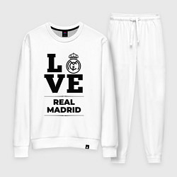 Костюм хлопковый женский Real Madrid Love Классика, цвет: белый