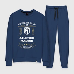 Костюм хлопковый женский Atletico Madrid FC 1, цвет: тёмно-синий