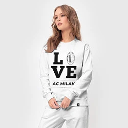 Костюм хлопковый женский AC Milan Love Классика, цвет: белый — фото 2