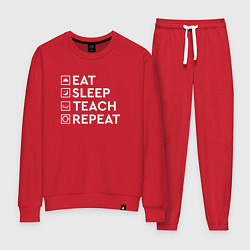 Женский костюм Eat sleep TEACH repeat