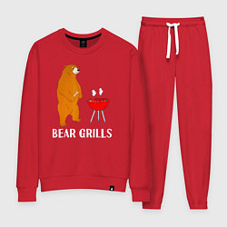 Костюм хлопковый женский Bear Grills Беар Гриллс, цвет: красный