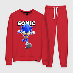 Костюм хлопковый женский Sonic the Hedgehog 2, цвет: красный