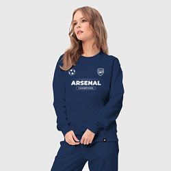 Костюм хлопковый женский Arsenal Форма Чемпионов, цвет: тёмно-синий — фото 2