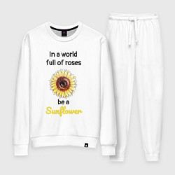 Костюм хлопковый женский Be a Sunflower, цвет: белый