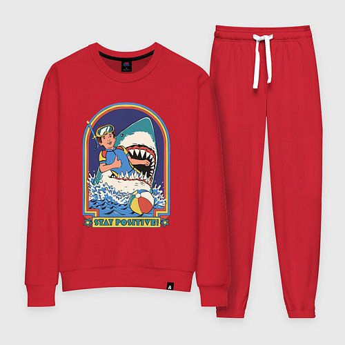 Женский костюм Stay positive всегда / Красный – фото 1