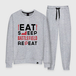 Женский костюм Надпись: Eat Sleep Battlefield Repeat