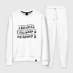 Костюм хлопковый женский STRANGER THINGS ALPHABET, цвет: белый