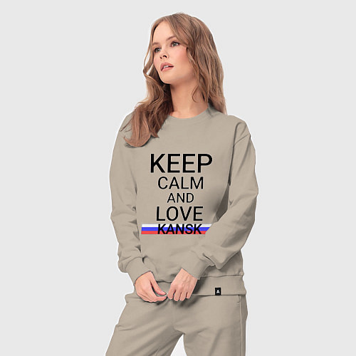 Женский костюм Keep calm Kansk Канск / Миндальный – фото 3