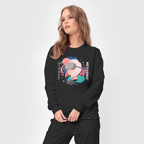 Женский костюм Take me to the metaverse / Черный – фото 3