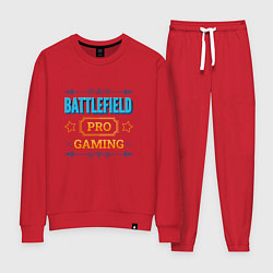 Костюм хлопковый женский Игра Battlefield PRO Gaming, цвет: красный