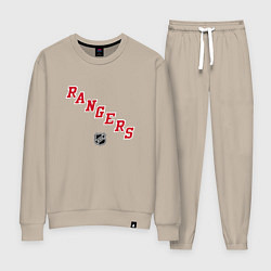 Костюм хлопковый женский New York Rangers NHL, цвет: миндальный