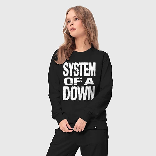 Женский костюм System of a Down логотип / Черный – фото 3