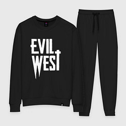 Костюм хлопковый женский Evil west logo, цвет: черный