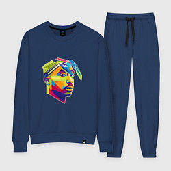 Костюм хлопковый женский 2PAC Style, цвет: тёмно-синий