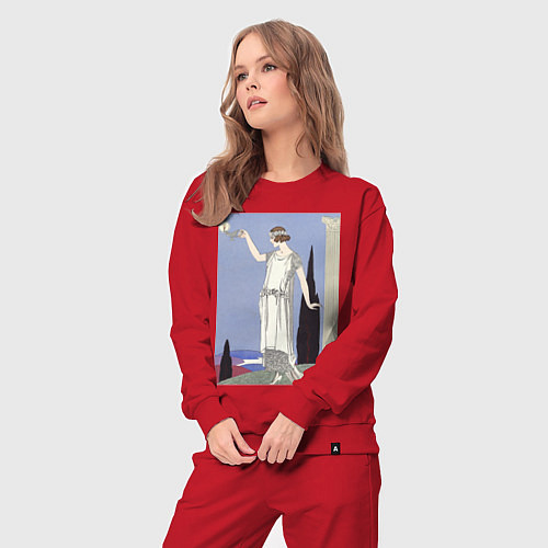 Женский костюм Robe du Soir, de Worth Муза / Красный – фото 3
